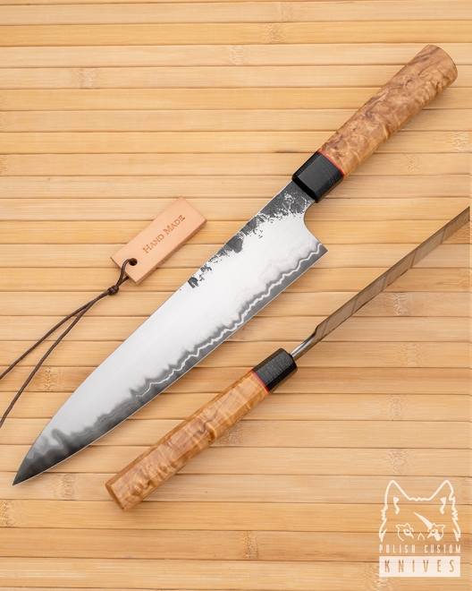KITCHEN KNIFE GYUTO CHEF SAN MAI 1 AOGAMI BLUE 2 BLADOWSKI