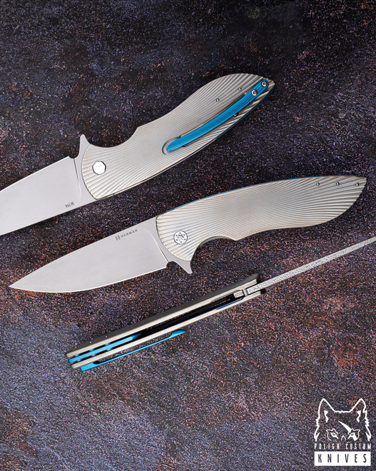 FOLDING KNIFE FOLDER BIG STING #0026 M398 HERMAN KNIVES