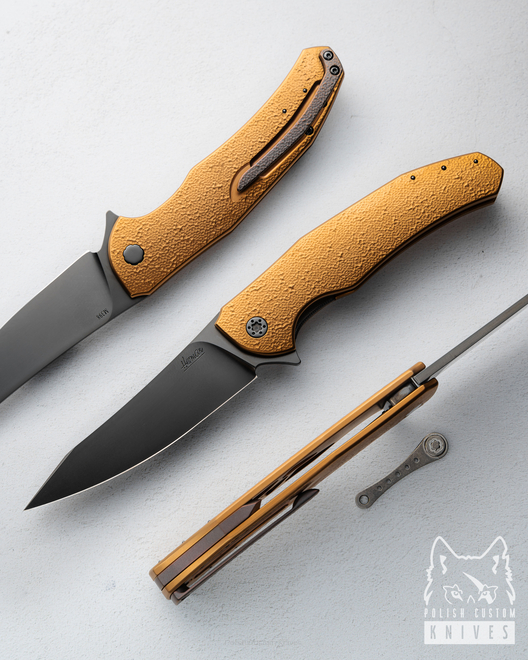 FOLDING KNIFE FOLDER ISHTAR 372 M398 PVD HERMAN KNIVES