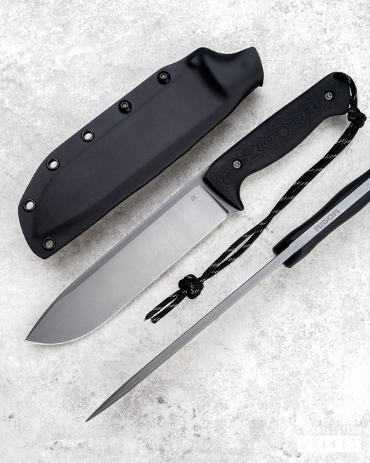 SURVIVAL KNIFE ODC 170 G10 BLACK 2 TORX RIGOR AK