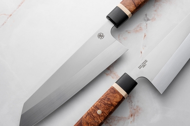 KITCHEN MEAT KNIFE  BUNKA 1 AEB-L STABILIZED ALDER G-CUSTOM KNIVES