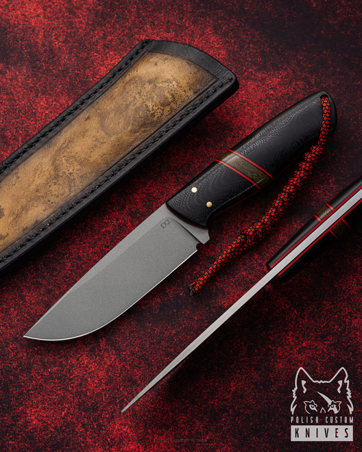 SURVIVAL EDC HUNTING KNIFE WIDOW S 28 D2 K110 G10 TD