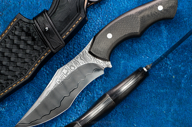 TACTICAL HUNTING KNIFE FIGHTER 1 CARBON FIBRE GREG FORGE