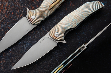 FOLDING KNIFE FOLDER DRAGONFLY #0449 MAGNACUT ENTROPIC FINISH HERMAN KNIVES