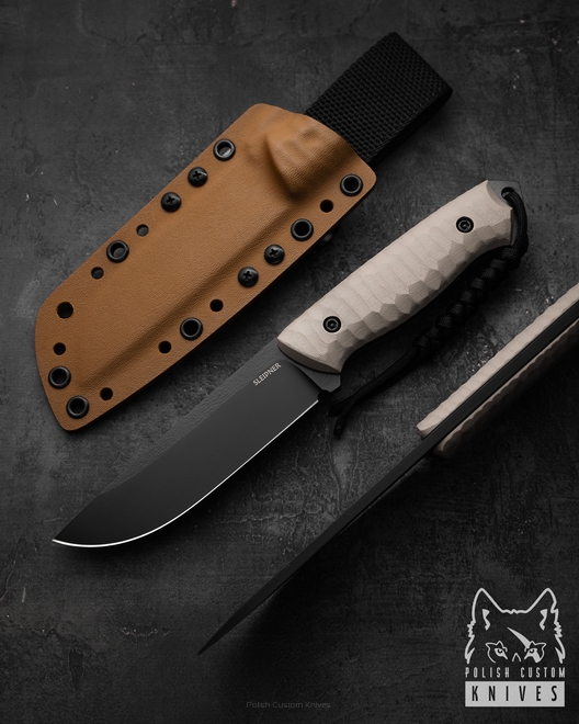 SURVIVAL KNIFE RATEL II 39 SLEIPNER G10 SAND TD KNIVES