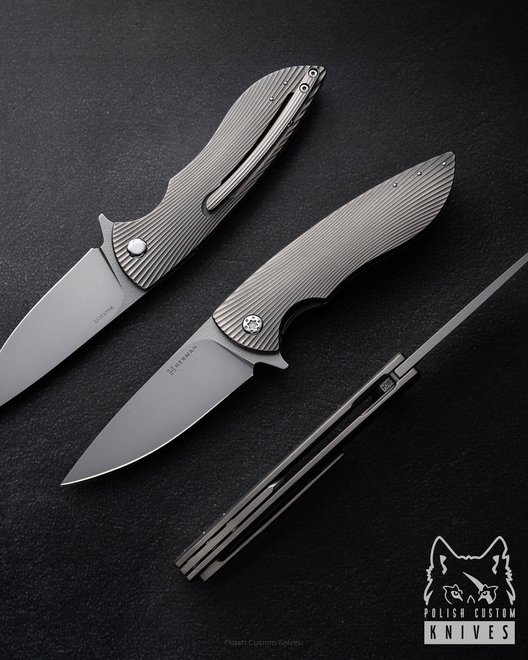 FOLDING KNIFE FOLDER STING #0804 MAGNACUT HERMAN KNIVES