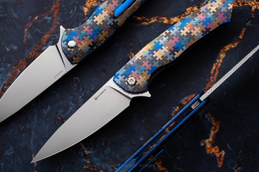 FOLDING KNIFE FOLDER SLIM #0606 MAGNACUT PUZZLE HERMAN KNIVES