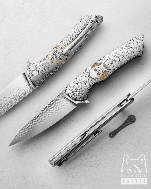 FOLDING KNIFE FOLDER SLIM LIFE IS A GAME 4 OF 4 M. KALLA ENGRAVING DAMACORE HERMAN