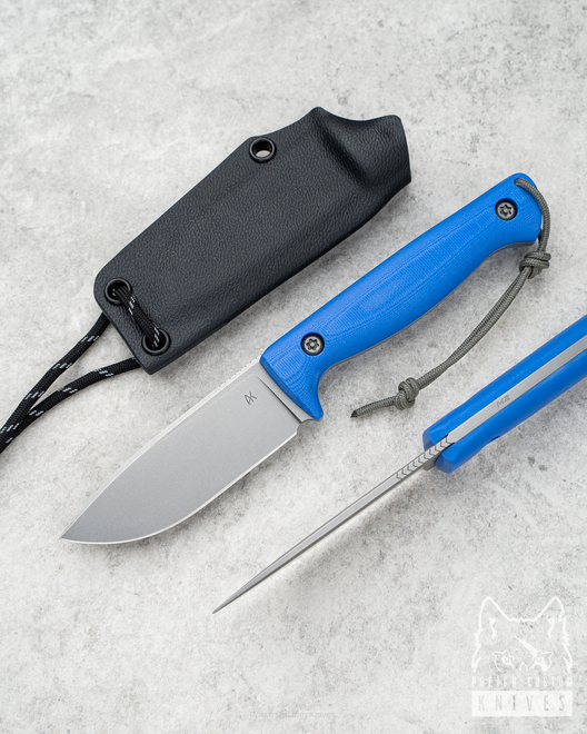 NECK EDC KNIFE MINI ODC 10 M2 HSS G10 BLUE AK