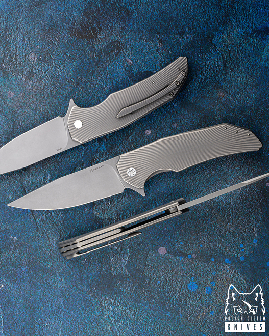 FOLDING KNIFE FOLDER DRAGONFLY #0495 M398 HERMAN KNIVES