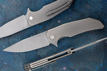 FOLDING KNIFE FOLDER DRAGONFLY #0495 M398 HERMAN KNIVES