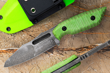 TACTICAL SURVIVAL KNIFE VERDE 9 D2 G10 JANAS DAMASCUS