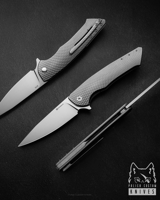 FOLDING KNIFE FOLDER SLIM #0697 M390 HERMAN KNIVES
