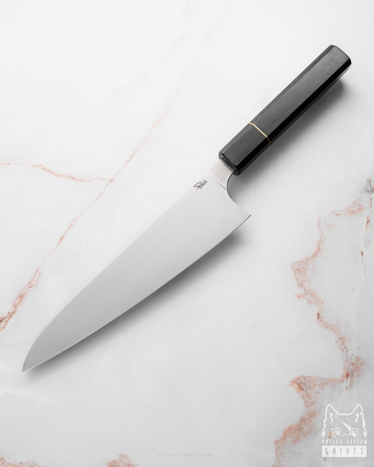 KITCHEN KNIFE GYUTO 210 24 ELMAX BLACK HORNBEAM PABIŚ KNIVES