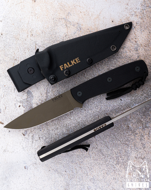 TACTICAL SURVIVAL KNIFE CASUS 028 D2 G10 FALKE KNIVES