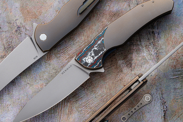FOLDING KNIFE FOLDER ISHTAR 395 M390 HERMAN KNIVES