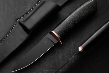 HUNTING KNIFE HUNTER 9 K390 BLACK HORNBEAM MOONSHINE KNIVES