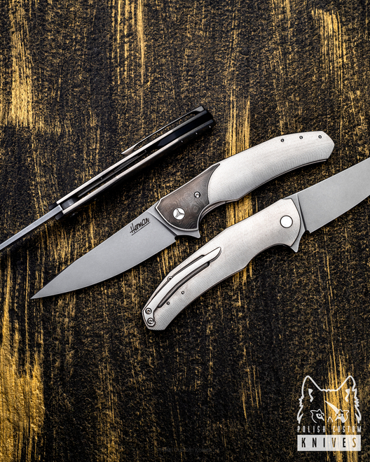 FOLDING KNIFE ISHTAR RAW SILVER FATCARBON