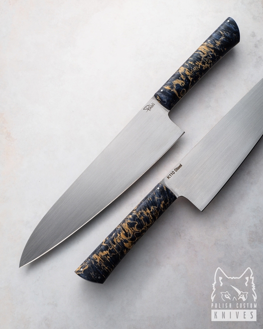 KITCHEN KNIFE CHEF 210 7 STABILIZED WOOD D2 PABIŚ