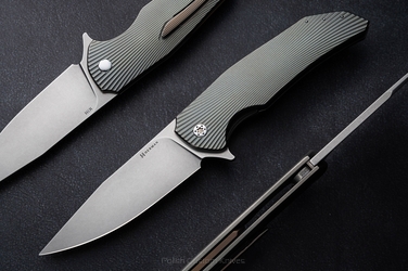 FOLDING KNIFE FOLDER DRAGONFLY #0505 M398 HERMAN KNIVES