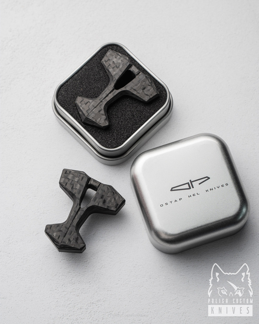 EDC Spaceship Model Mjolnir III Carbon Fibre Fat Carbon Twill Weave Ostap Hel