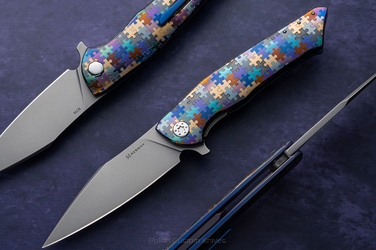 FOLDING KNIFE FOLDER BEE #0180 M398 PUZZLE HERMAN KNIVES