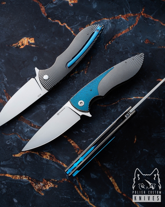 FOLDING KNIFE FOLDER STING #0904 M390 HERMAN KNIVES