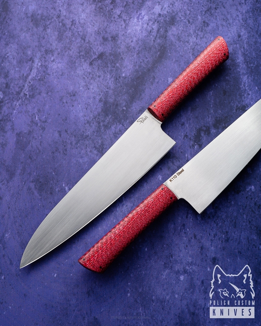 KITCHEN KNIFE CHEF 210 6 RED TWILL D2 PABIŚ