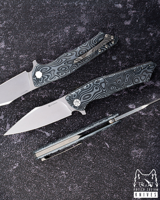 FOLDING KNIFE FOLDER BEE #0281 MAGNACUT NEBULA RIPPLE HERMAN KNIVES