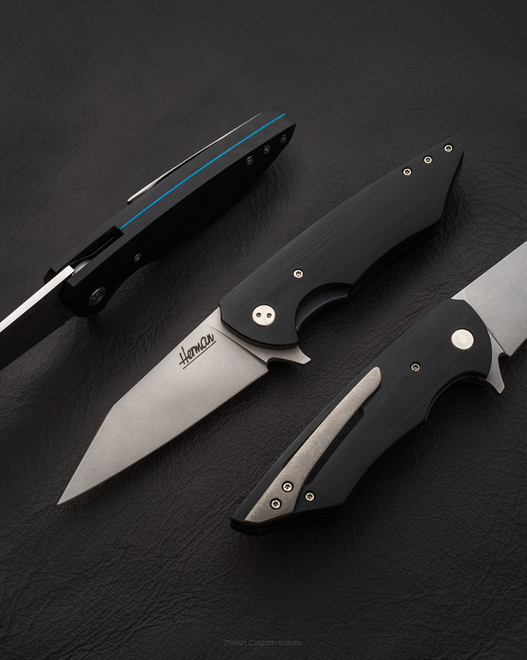 KNIFE VESPERTILIO BLACK FLIPPER SHINE  HERMAN