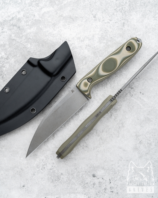 TACTICAL KNIFE WARRIOR O2 TOXIC OLIVE G10 AK