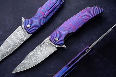 FOLDING KNIFE FOLDER DRAGONFLY #0482 DAMACORE TIMASCUS ( C0005 ) FULL DRESS HERMAN KNIVES