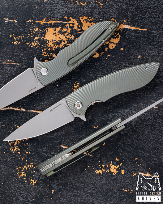 FOLDING KNIFE FOLDER MICRO STING #0328 MAGNACUT HERMAN KNIVES