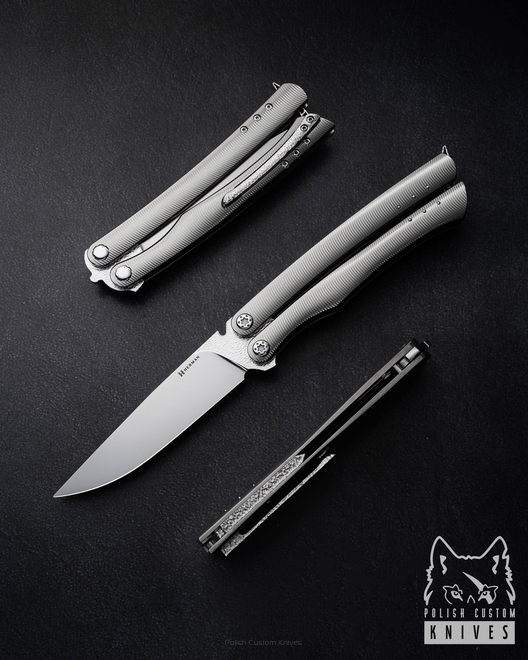 FOLDING KNIFE FOLDER MORPHO #0005 M390 HERMAN KNIVES