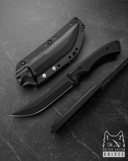 TACTICAL KNIFE PHANTOM BLACK G10 LKW KNIVES