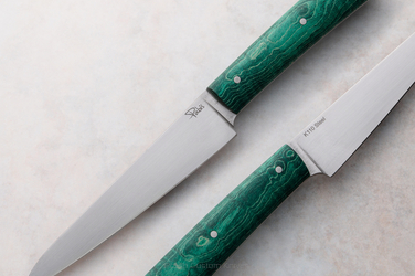 KITCHEN KNIFE HANDY PETTY 120 16  K110 STRIPED GREEN MAPLE PABIŚ KNIVES