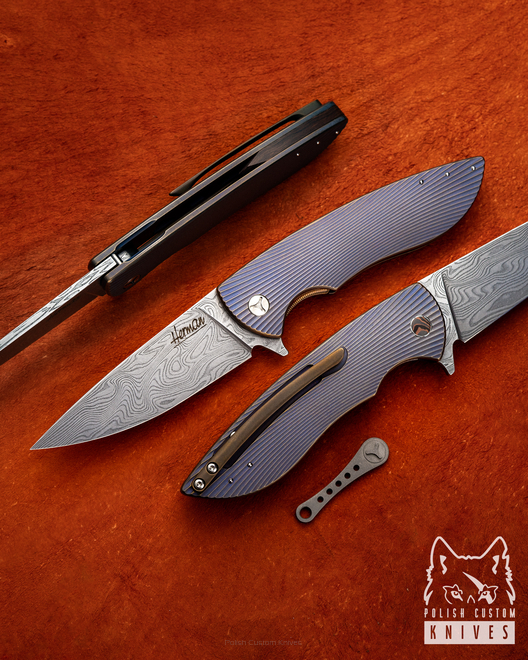 FOLDING KNIFE STING 8 DAMASTEEL HERMAN