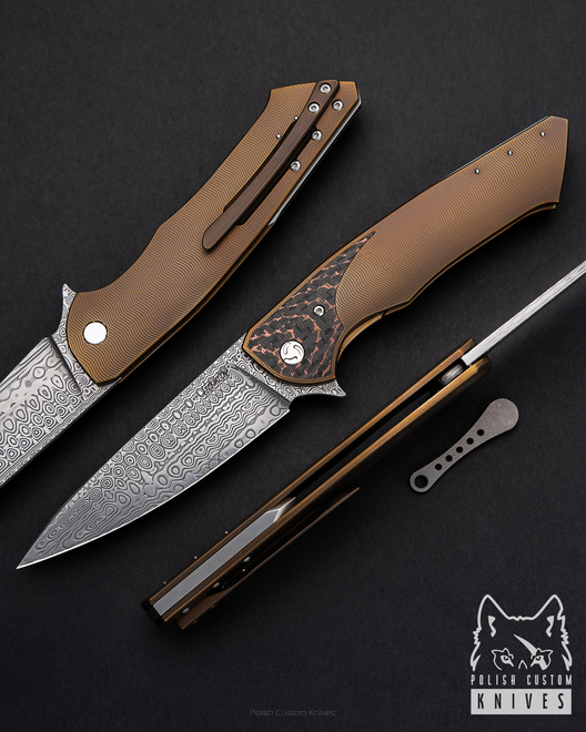 FOLDING KNIFE SLIM 26 DAMASTEEL HERMAN 