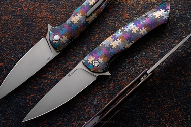 FOLDING KNIFE FOLDER SLIM #0428 M398 PUZZLE HERMAN KNIVES