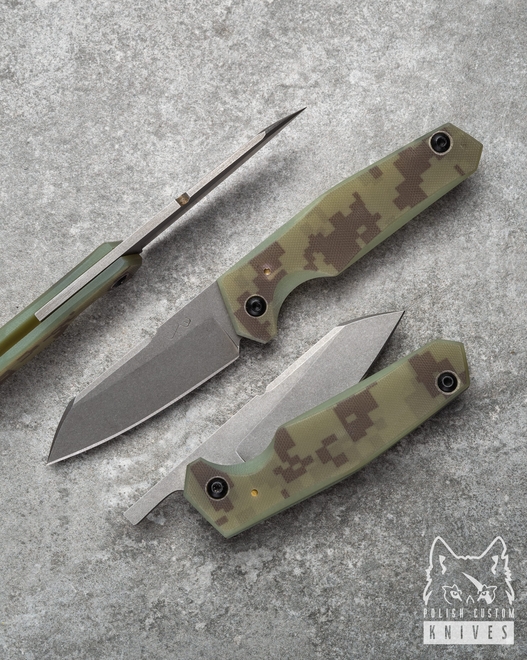 FOLDING KNIFE WORM 3 CAMO G10 LKW 