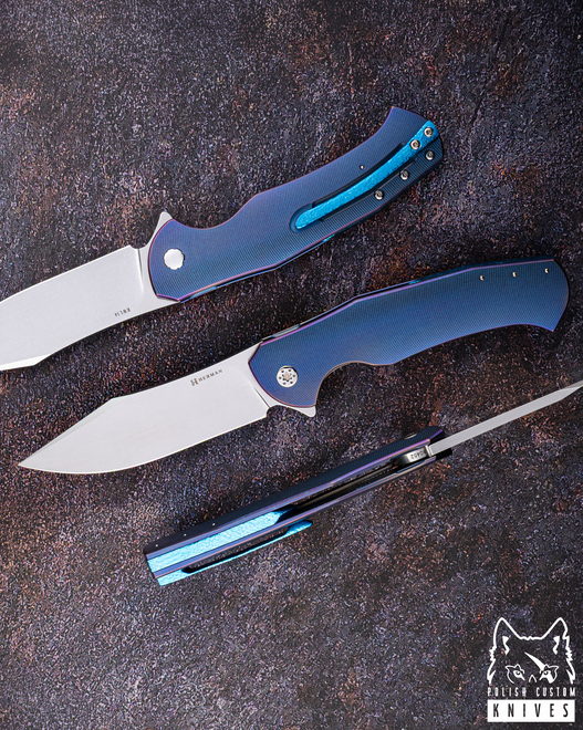 FOLDING KNIFE FOLDER MANTIS #0452 RWL34 HERMAN KNIVES
