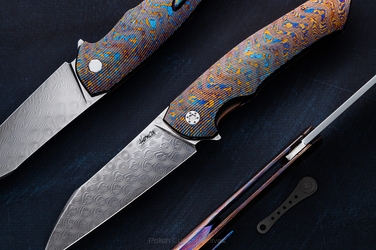 FOLDING KNIFE FOLDER OVIUM 3 v2 BALBACH TIMASCUS HERMAN KNIVES