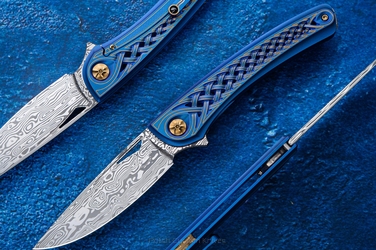 FOLDING KNIFE FOLDER MINOS #58 DAMASTEEL LESBAR KNIVES