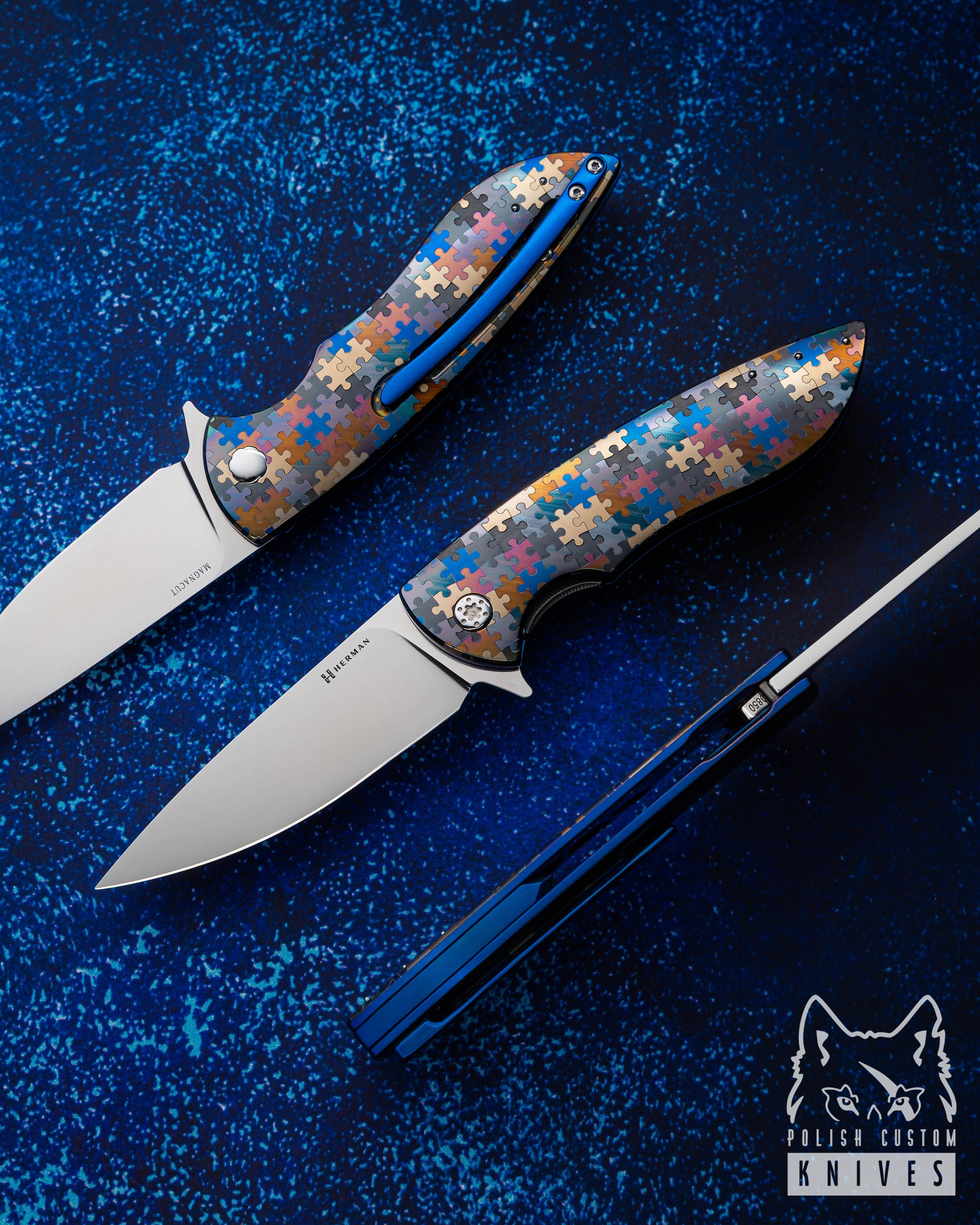Buy FOLDING KNIFE FOLDER STING #0850 MAGNACUT PUZZLE HERMAN KNIVES