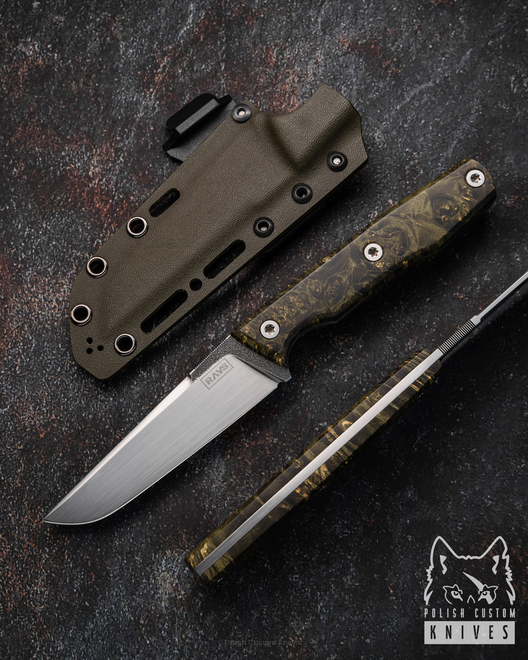 TACTICAL HUNTING KNIFE TACTICAL H.I.T 1 N690 STABILIZED MAPLE RAVS