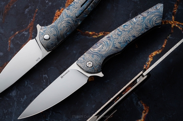 FOLDING KNIFE FOLDER SLIM  #0634 M390 ETERNAL GARDEN HERMAN KNIVES