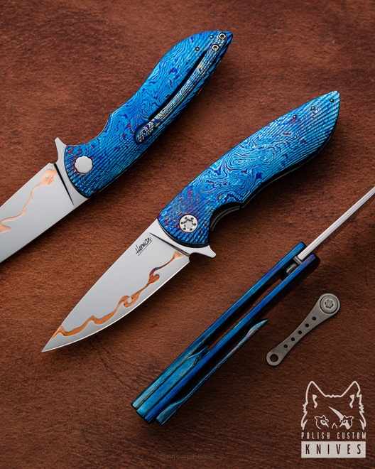 FOLDING KNIFE MICRO STING 7 TIMASCUS SAN MAI ELMAX HERMAN KNIVES