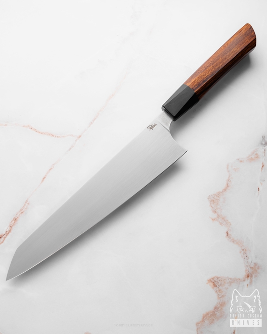 KITCHEN KNIFE GYUTO 240 11 ELMAX BLACK HORNBEAM IRONWOOD PABIŚ KNIVES