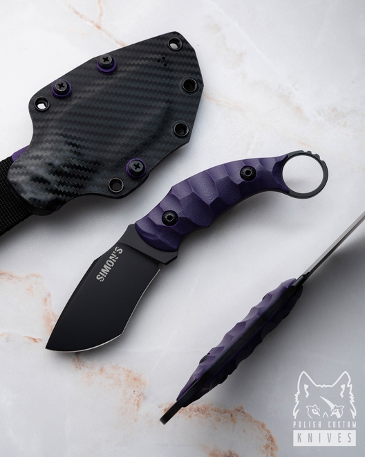 EDC TACTICAL SURVIVAL KNIFE SHARK 2611 K720 G10 SIMON'S KNIVES