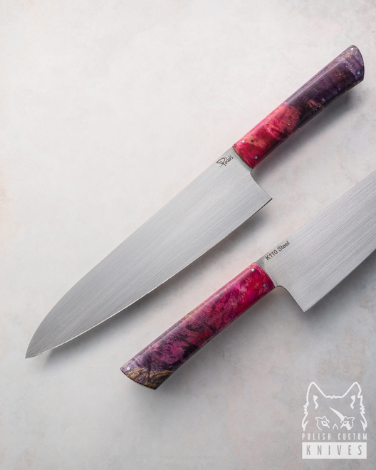 KITCHEN KNIFE CHEF 210 18 STABILIZED WOOD D2 PABIS